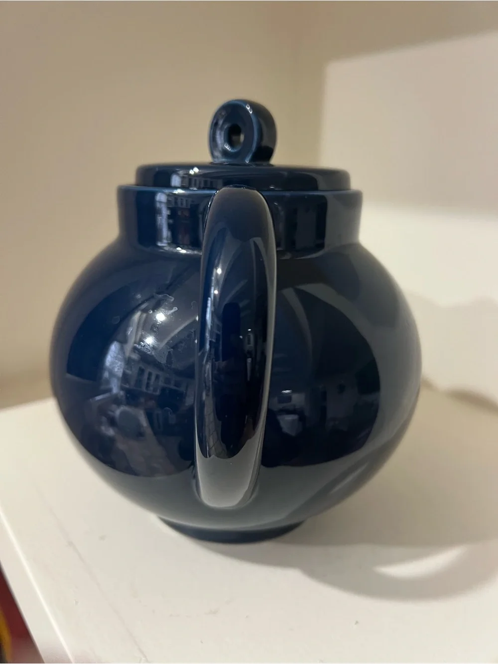 Vintage IKEA cobalt blue teapot. Perfect unused condition.6 cup capacity.
